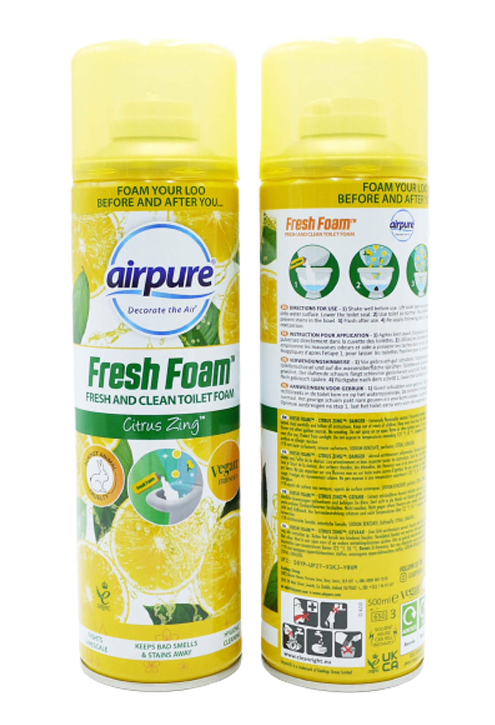 AirPure Fresh Toilet Foam-Citrus 500ml